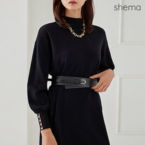 세마 골드버튼벨트핏슬릿원피스_H2W1OP3241