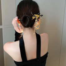 [실버플라워]궁중헤어비녀 긴머리 한복헤어비녀 패션헤어XC105