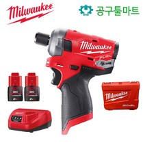 밀워키 12V 충전 임팩드릴 드라이버 배터리2개 오일펄스 서지 서치 써지 가정용 현장용 조용한작동, 1개
