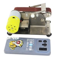 벨트샌더기 페이퍼 사포 소형 전동 기계 사포기, 조정 가능한 칼갈이 표준 + 연삭 휠