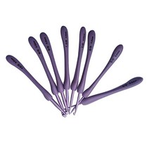 8 조각 세트 크로 셰 뜨개질 바늘 크로 셰 뜨개질 후크 DIY 공예에 대 한 다른 크기 2.5-6mm 액세서리 수 제 원사 봉, 보라, ABS 및 알루미늄 합금