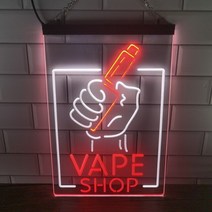 네온사인 무드등 간판 네온조명 led 카페 펍 술집 vape shop holding, 20x30cm, 흰색과 빨간색
