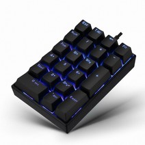 씽크웨이 LED 기계식 유선 숫자 키보드 갈축, CROAD K10, 혼합색상