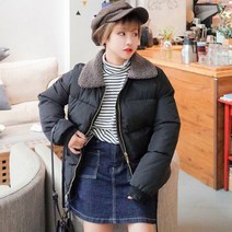 J3336-양털카라 숏패딩