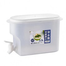 음료디스펜서 피쳐 3.5L 물 주전자 대용량 출력 탭 플라스틱 다용도 식품 등급 재료 가정용 시원한 음료, 01 Clear White