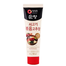 청정원 순창 쇠고기볶음 고추장 60g 낱개 여행용 비빔밥 도시락 캠핑 소풍 소형 튜브형, 10개