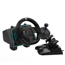 Doyo DOYO Gaming Racing Wheel Steering for PC 270 Degree Driving Force Sim Game with Responsive Gear, Black - 1080° Racing Wheel