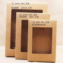 자석싸바리박스 싸바리박스 박스케이터링 30 개 크래프트 상자 창 크리스마스 선물 평면 골판지 포장 화장, 01 브라운_01 10x10x5CM
