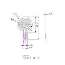 힘센서 RP-C18.3-ST 유연한 박막 압력 지능형 20g-6kg, 한개옵션0