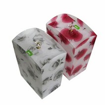 품격있는 부산아크릴 아크릴 휴지통 (소) 쓰레기통 인테리어 장미, 옵션_흑장미(소)
