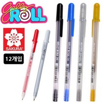 사쿠라 젤리롤펜 데코펜 겔리펜 1다스 (12개입) (택1), 레드