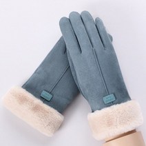 스웨이드 장갑 앙고라 무스탕장갑 여성 면화 터치 스크린 겨울 따뜻한 두꺼운 봉제 승마 방풍 2022 전체 손가락