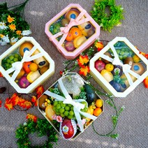 퐈퐈네 과일선물세트 과일바구니 정말맛있는 프리미엄 당일발송/예단/이바지/출산/병문안/선물, 소, 연분홍, 선택안함