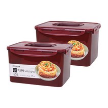 [락앤락] 뉴김치통 직사각 4.5L 원핸들 2개 세트, 상세 설명 참조