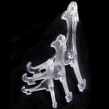 투명 좌대 액자받침대 (접시 사진 이젤 포토테이블 장식장 선반 상패 북스탠드), 1개