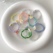 데이지 파스텔 플라워 비즈반지 11color