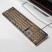 맥용키보드 맥북 호환 RYRA유선 기계식 키보드 백라이트 키 캡 PBT 104 PC 게이머 안티 고스팅 RGB LED 라이트 Mac Windows 용, [02] 02