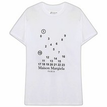 [명품][명품]MAISON MARGIELA 메종마르지엘라 넘버링 로고 프린팅 반팔티