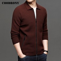 머슬핏니트 남자니트브랜드 커플니트브랜드 COODRONY-브랜드 가디건 남성 패션 스트리트 웨어 스웨터 코트