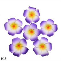 플루메리아 하와이안 조화 10송이 PE 폼 프란지파니 결혼 머리 장식, h13, 9cm