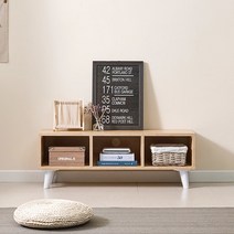 낮은 북유럽 오픈거실장 1000 리바트 TV 이케아 티비 다이, 화이트