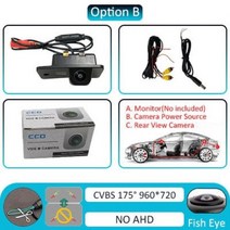 어라운드뷰 서라운드뷰 AHD 1080P 180 도 어안 렌즈 차량 후방 아우디 A3 S3, 2.Static -175 de