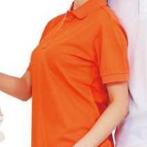 [ UDT129 ] 오렌지색/주황색/국산/멀티연사/체크/옆트임/기능성/티셔츠/단체티/카라티/에리/애리/여름티/반소매/반팔티