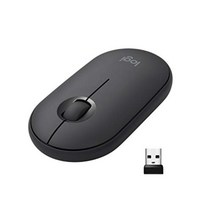 Logitech M350 Pebble 무선 마우스 Bluetooth 및 Nano USB 수신기를 통한 2.4GHz 연결 18개월의 배터리 수명 3개의 버튼 조용한 클릭 및 스크롤 PC/Mac/iPadOS - Graphite/Black -12532, 모래, 생쥐