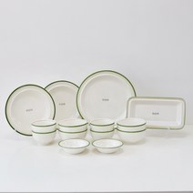 시라쿠스 메이플 4인 그릇세트 14p, 코지그린