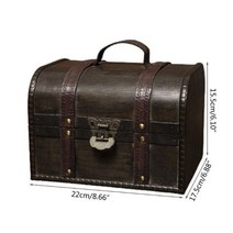 나무 보석 상자 골동품 오래된 장식 스토리지 주최자 보물 케이스 선물 컨테이너, Style D