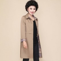 MOSAIRATION중년 여성 트렌치코트 가을 긴팔코트 루즈핏 빅사이즈 가을코트