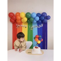 파티풍선 무지개 스트리머 풍선가랜드 패키지 키트 DIY