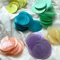 컬러자개 천연 자개모빌DIY 마크라메재료 라탄재료, 로빈슨