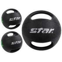 스타 핸들 메디신볼 ER161 블랙 고무 메디슨볼 복근운동, 5kg