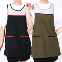 DWLA55 얇은 여름 식당 주방 생활방수 원피스 앞치마, DWLA55 블루+하늘S