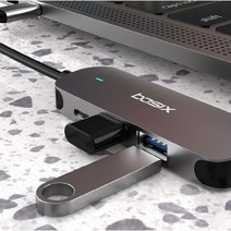C타입 멀티허브 4포트 4in1 HDMI 4K FHD 유튜브 닌텐도지원 BASIX BX4H 맥북프로 맥북에어, 블랙