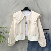 행복여[신상무배]메이블 프릴 빅 카라 집업
