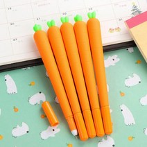 3 Pcs 귀여운 살아있는 실리콘 당근 젤 펜 쓰기 학교 사무실 공급 학생 편지지 아이 선물