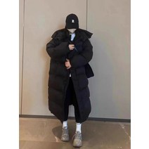 롱 도톰한 패딩 여고급감 겨울 한국판 루즈핏 패션 베이커리