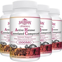 SZCZEKIN 리포조말 AHCC 표고버섯 균사체 1500mg 120정 x 4팩