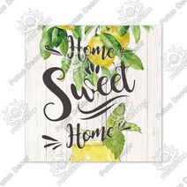 카페 인테리어 소품 샵 벽인테리어 Putuo 레몬 스퀘어 나무 사인 여름 문 레트로 행잉 우드 플라크 홈 주방 방 벽 아트 장식 선물, 5.1x5.1inch, ZS0117