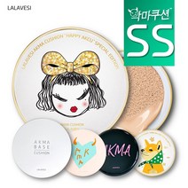 [라라베시 공식몰] 악마쿠션 뽀송커버 SS타입, 옐로우21호, 본품+리필1(펄화이트)