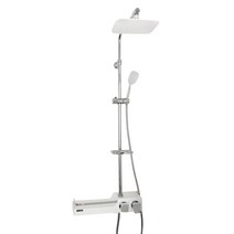 솔바스 SKR-002 선반형 해바라기 레인샤워기 화이트, 1개