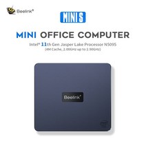 미니PC 데스크탑 고사양 Beelink mini s windows 11 intel 11th gen jasper lake n5095 ddr4 8g 128g 16gb 512gb, n5095 16기가 램, 512GB SSD