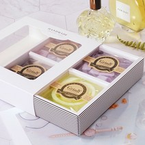스트라이프 슬라이드 4구 비누 박스(1개 10개 택1) 핸드메이드 선물 diy 포장상자, 1개