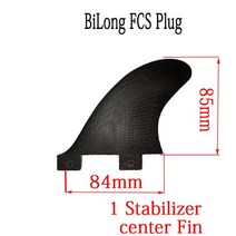 웨이크보드 수상보드 서핑 핀 BiLong FCS 너브스터 센터 니얼 레드 블루 중앙 보드 웨이크, [07] BLACK, 07 BLACK