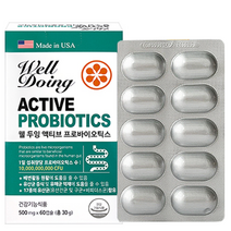 미국직수입 100억 생유산균 액티브 프로바이오틱스 500mg x 60캡슐 17종 유산균 함유, 60정, 2개