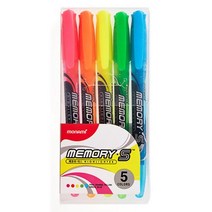 모나미 메모리S 형광펜 5색세트 D, 상세페이지 참조