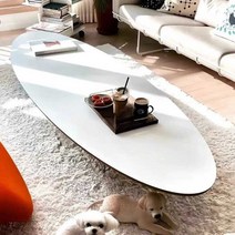 허먼밀러 서핑보드 테이블 임스테이블, 하얀 얼굴 통나무 가장자리 조립하기