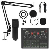 마이크V9XPro-BM800 사운드 카드 스튜디오 음악 세트 믹서 소음 감소 휴대용 마이크 음성 라이브 방송 전, 02 F